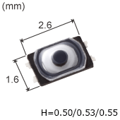 EVPBB 2.6*1.6mm型SMD轻触开关